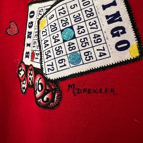 Vintage Jerzees Handcrafted BINGO night Sweatshirt / XLarge - Picture 6 of 10